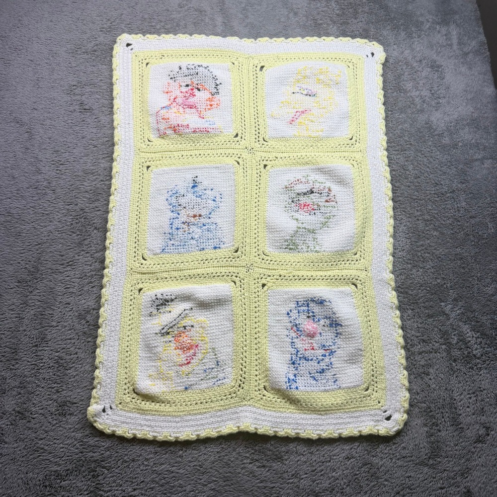 Vintage Handmade Sesame Street Crochet Baby Blanket - Picture 5 of 5